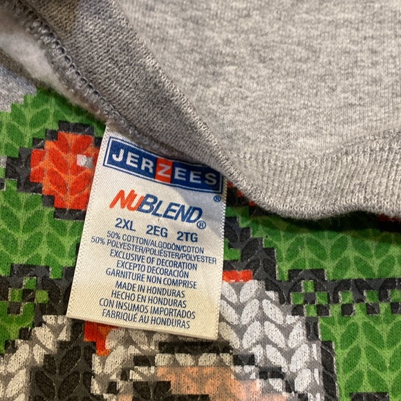 Ho Ho Ho - dj santa Ugly Christmas sweater sweatshirt 2xl jerzees nublend - Picture 4 of 4